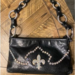 COPY - Raviani, adorable FLEUR-DE-LIS  leather handbag.